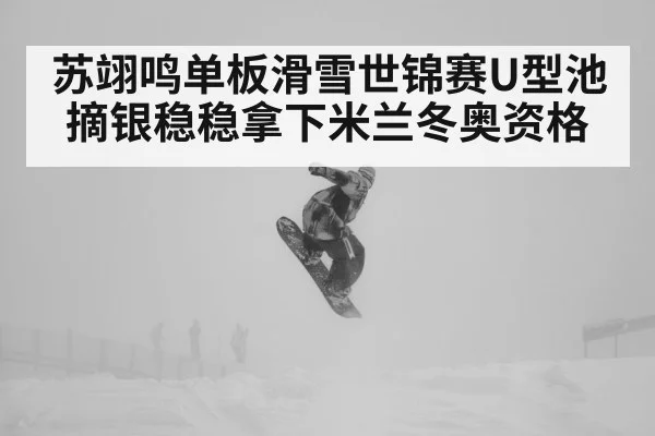 苏翊鸣单板滑雪世锦赛U型池摘银稳稳拿下米兰冬奥资格
