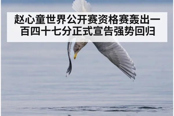 赵心童世界公开赛资格赛轰出一百四十七分正式宣告强势回归